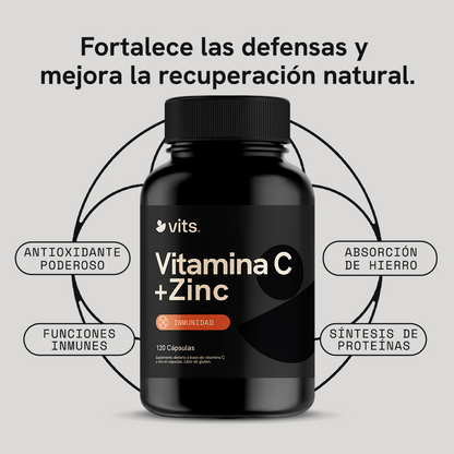 Vitamina C + Zinc en Cápsulas