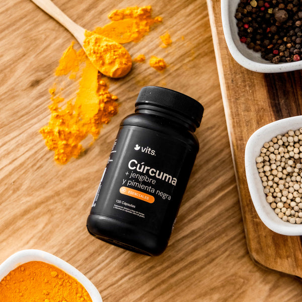 Cúrcuma + Jengibre y Pimienta Negra en Cápsulas