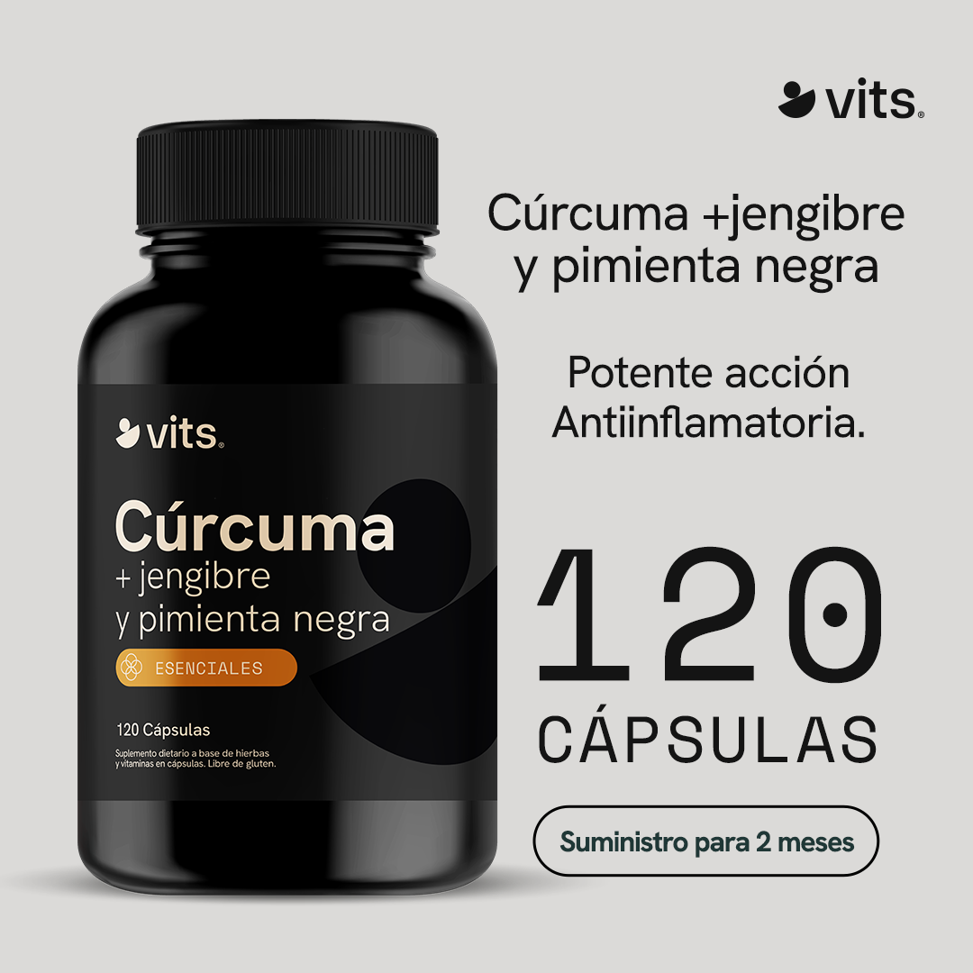 Cúrcuma + Jengibre y Pimienta Negra en Cápsulas