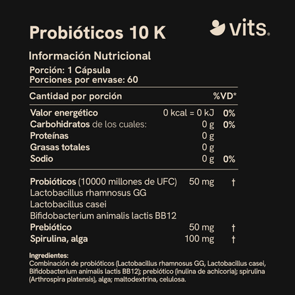 Probióticos 10K en Cápsulas