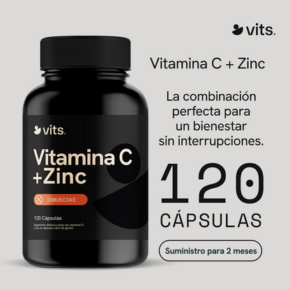 Vitamina C + Zinc en Cápsulas